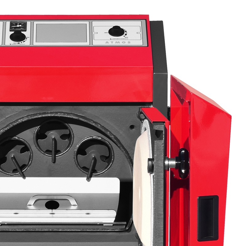 Atmos Pelletkessel P14, 14 kW, mit Fronthaube und A25 Pelletbrenner2